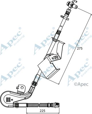 APEC BRAKING Тормозной шланг HOS3907